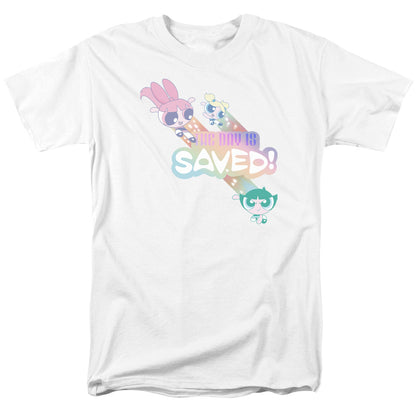 Powerpuff Girls The Day Is Saved Mens T Shirt White