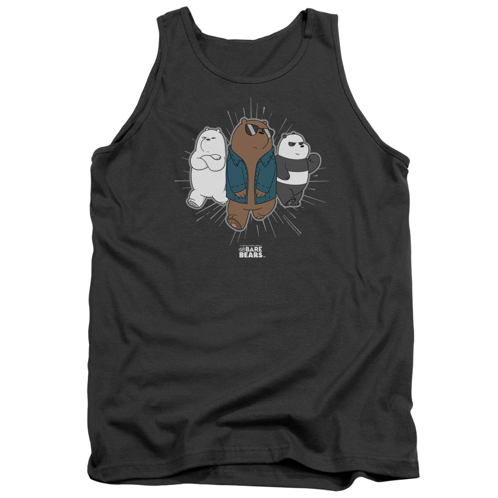 We Bare Bears Jacket Mens Tank Top Shirt Charcoal