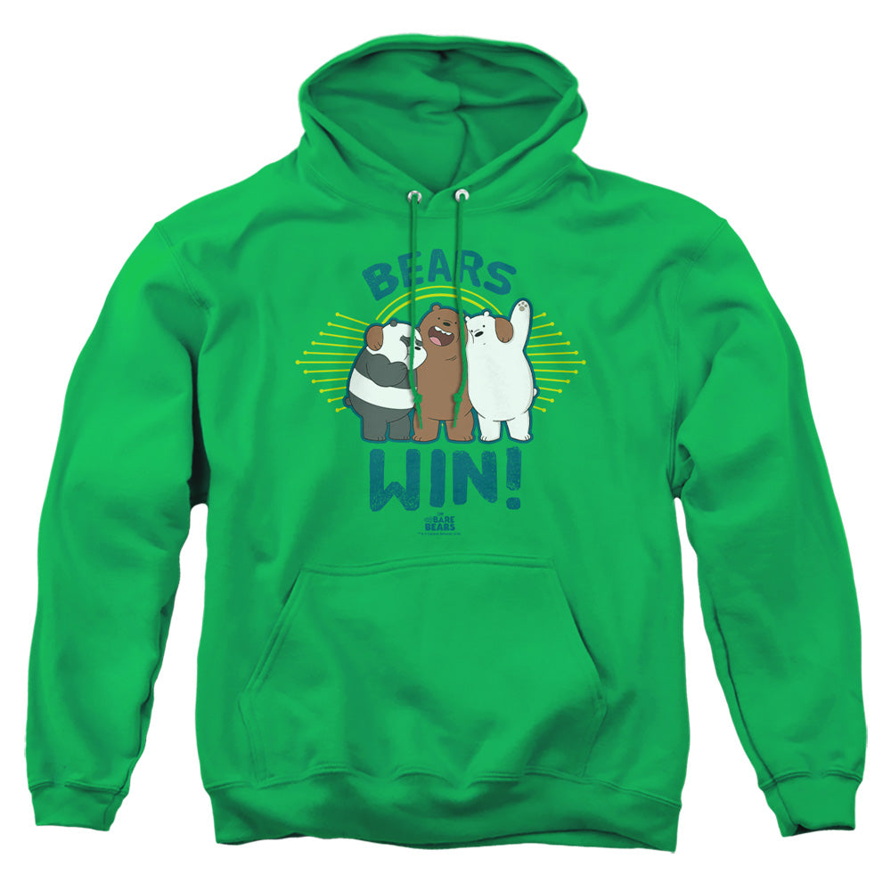 We Bare Bears Bears Win Mens Hoodie Kelly Green Officially Licensed