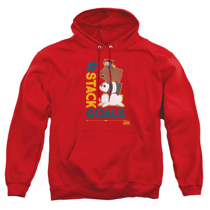 We Bare Bears Stack Goals Mens Hoodie Red Officially Licensed