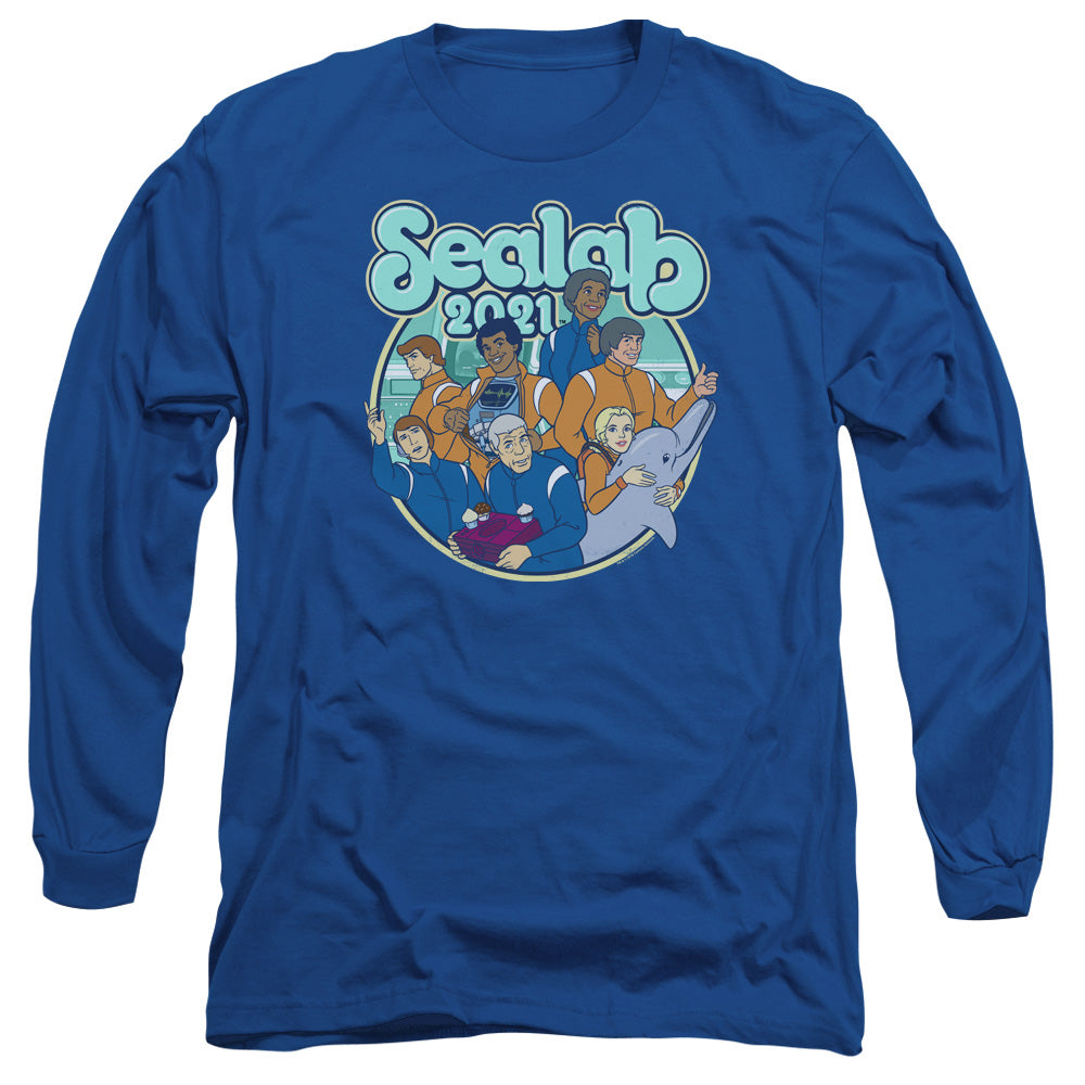 Sealab 2021 Gangs All Here Mens Long Sleeve Shirt Royal Officially Licensed