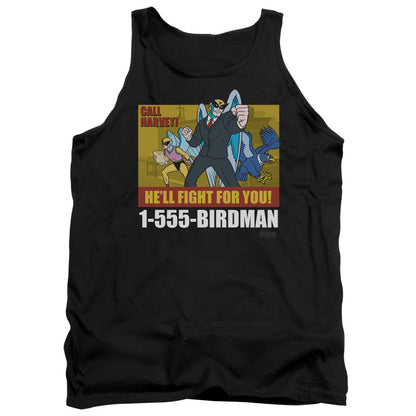 Harvey Birdman Birdman Ad Mens Tank Top Shirt Black