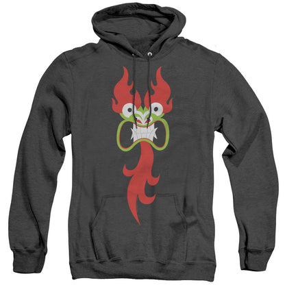 Samurai Jack Aku Face Heather Mens Hoodie Black Officially Licensed