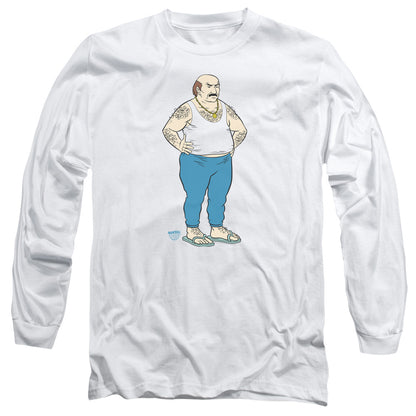 Aqua Teen Hunger Force Carl Mens Long Sleeve Shirt White Officially Licensed