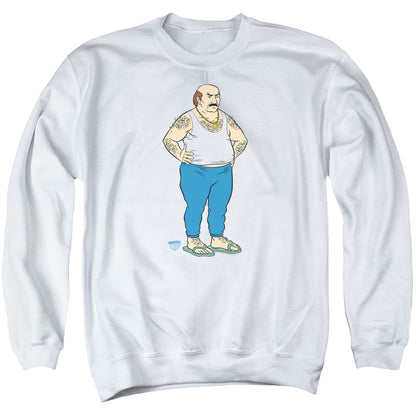 Aqua Teen Hunger Force Carl Mens Crewneck Sweatshirt White Officially Licensed