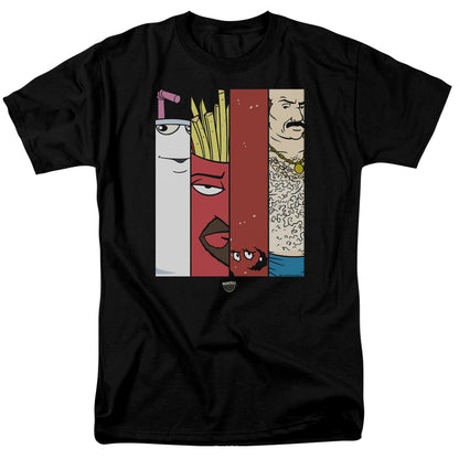 Aqua Teen Hunger Force Group Tiles Mens T Shirt Black