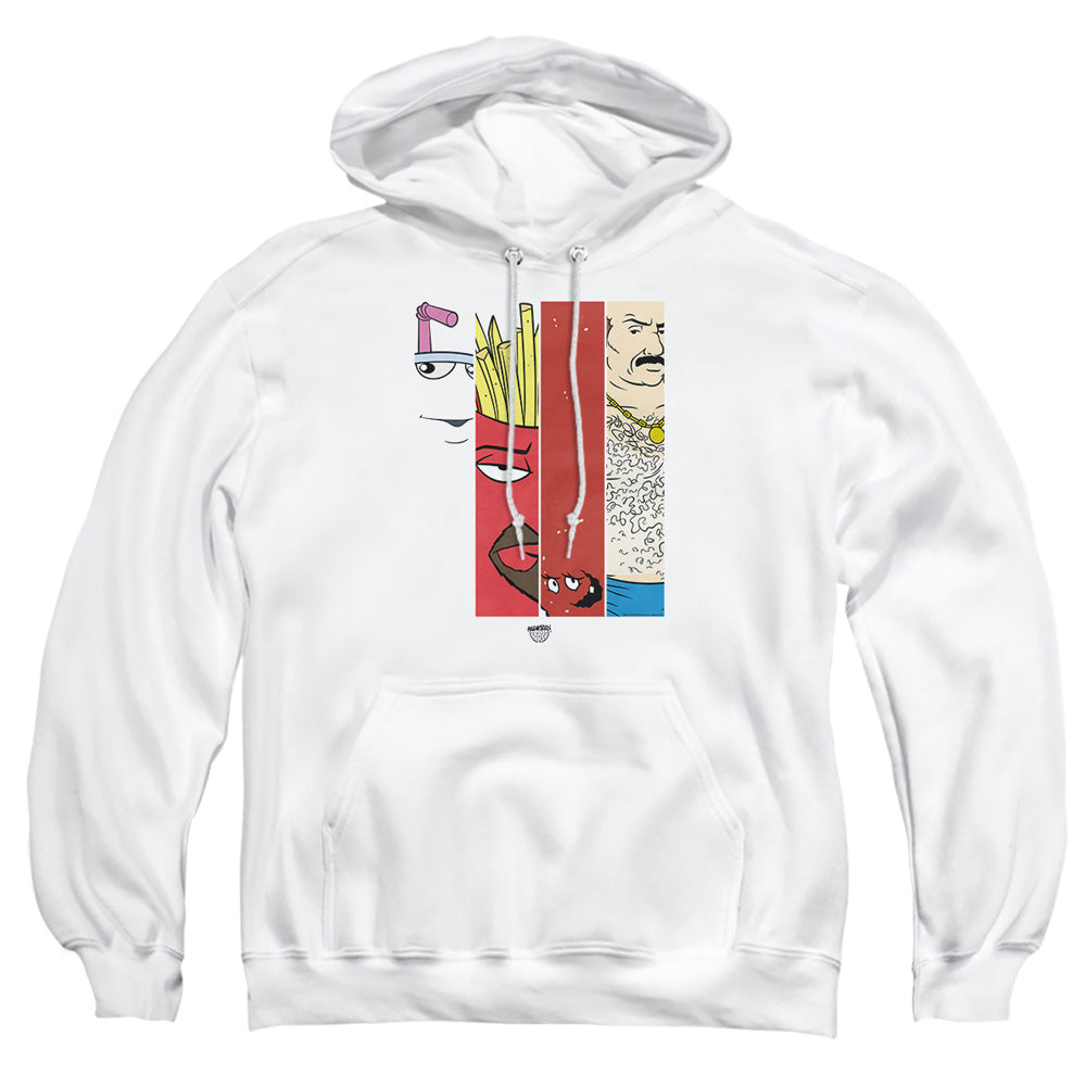 Aqua Teen Hunger Force Group Tiles Mens Hoodie White Officially Licensed