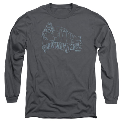 Squidbillies Krystal Mens Long Sleeve Shirt Charcoal Officially Licensed Officially Licensed