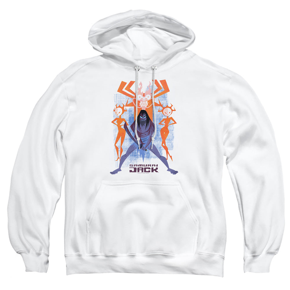 Samurai Jack Jack Vs Evil Mens Hoodie White Officially Licensed