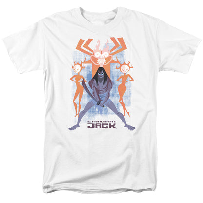 Samurai Jack Jack Vs Evil Mens T Shirt White Officially Licensed