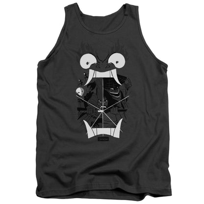 Samurai Jack Divisive Mens Tank Top Shirt Charcoal