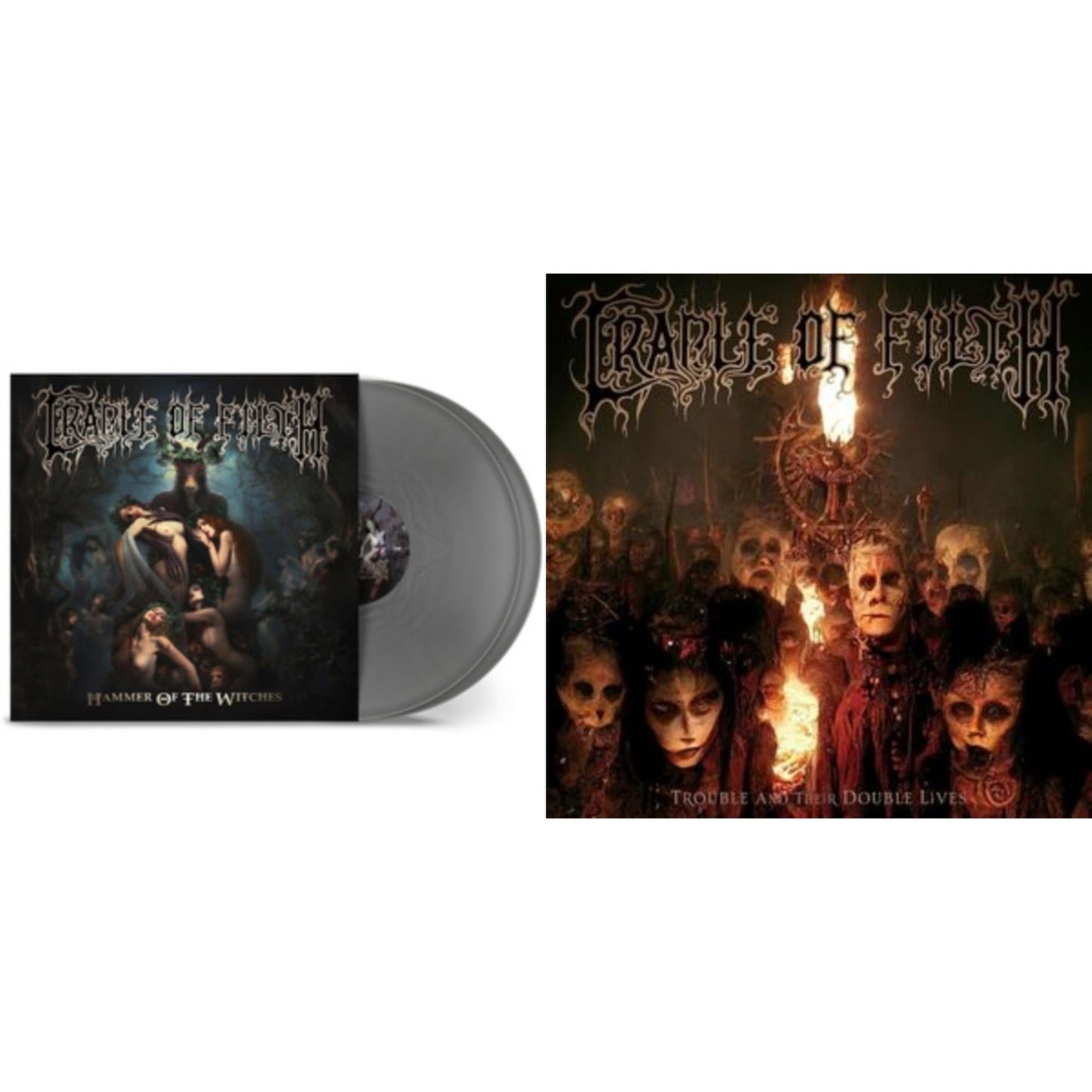 Cradle Of Filth - Hammer Of The Witches (Silver LP Vinyl) & Trouble & Their Double Lives (2LP)