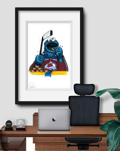 Cookie Monster x NHL Avalanche Limited Edition Art Print