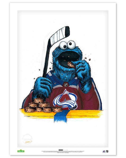 Cookie Monster x NHL Avalanche Limited Edition Art Print