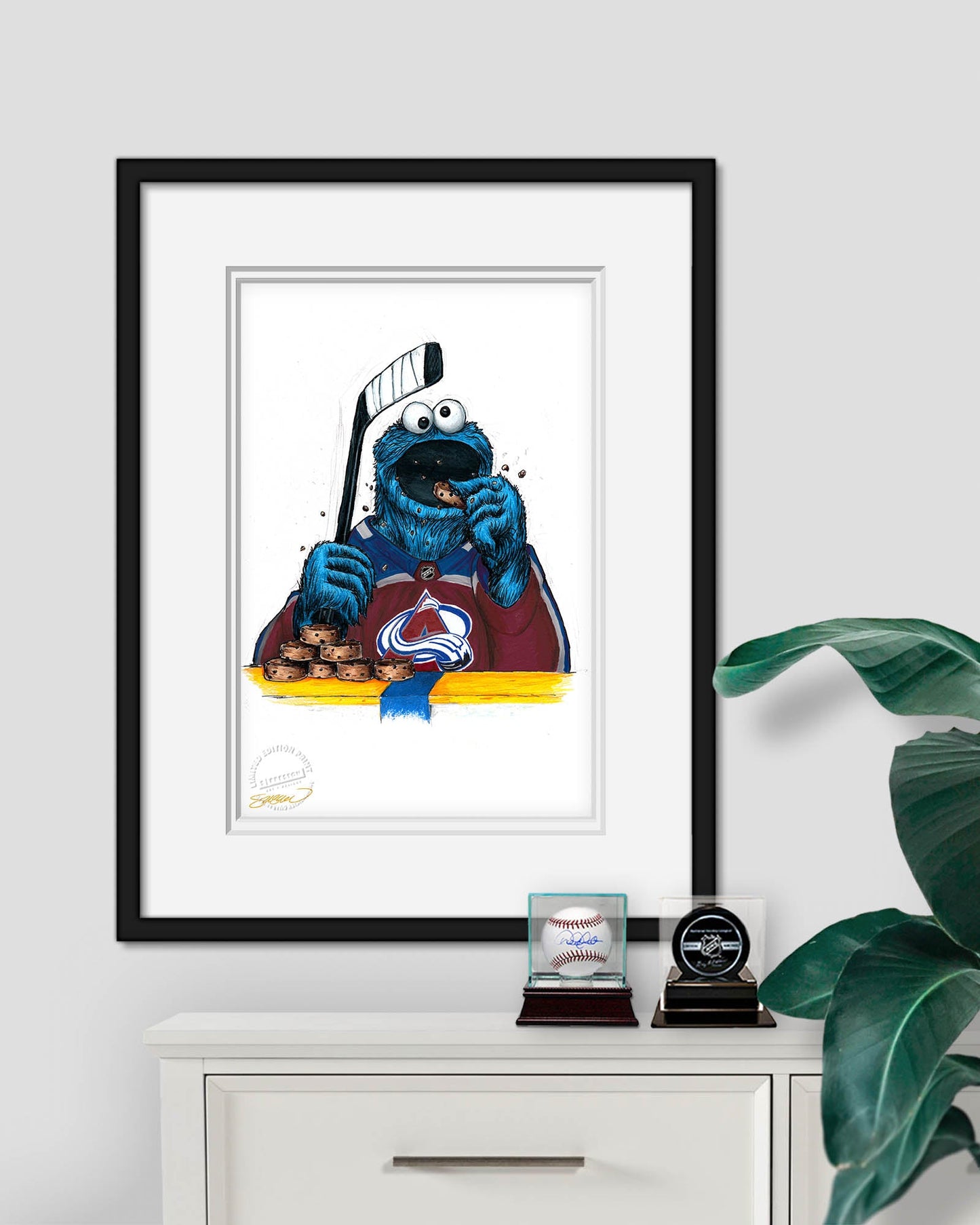 Cookie Monster x NHL Avalanche Limited Edition Art Print