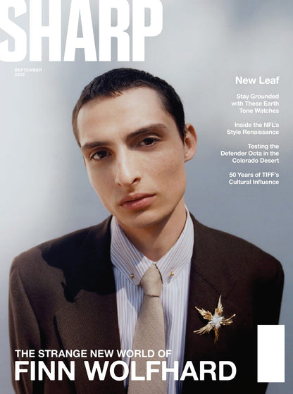 Sharp Magazine - September 2025: The Strange World Of Finn Wolfhard, Turning A New Leaf, The NFL's Style Renaissance, Testing The Defender Octa, 50 Years Of TIFF's Cultural Influence & More!