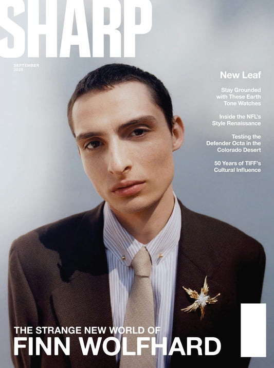Sharp Magazine - September 2025: The Strange World Of Finn Wolfhard, Turning A New Leaf, The NFL's Style Renaissance, Testing The Defender Octa, 50 Years Of TIFF's Cultural Influence & More!