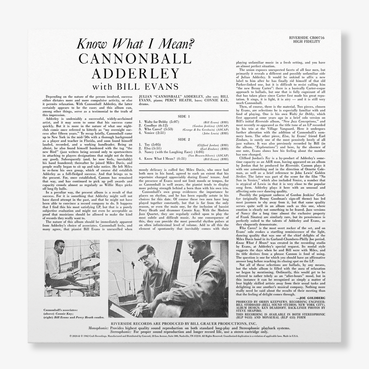 Know What I Mean? (Original Jazz Classics Series) (180g LP) Vinyl Record