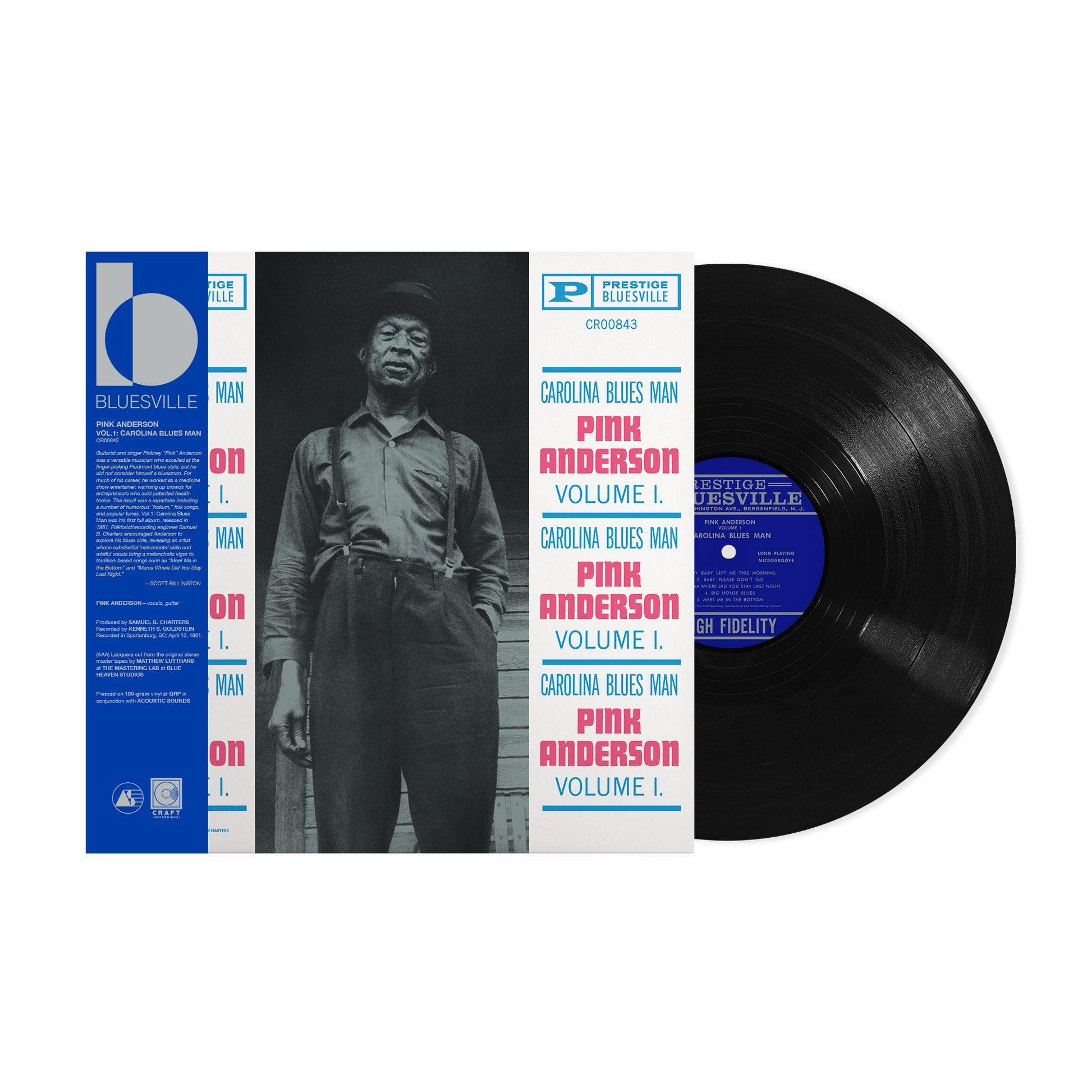 Carolina Blues Man, Volume 1 (Bluesville Series) (180g LP) Vinyl Record