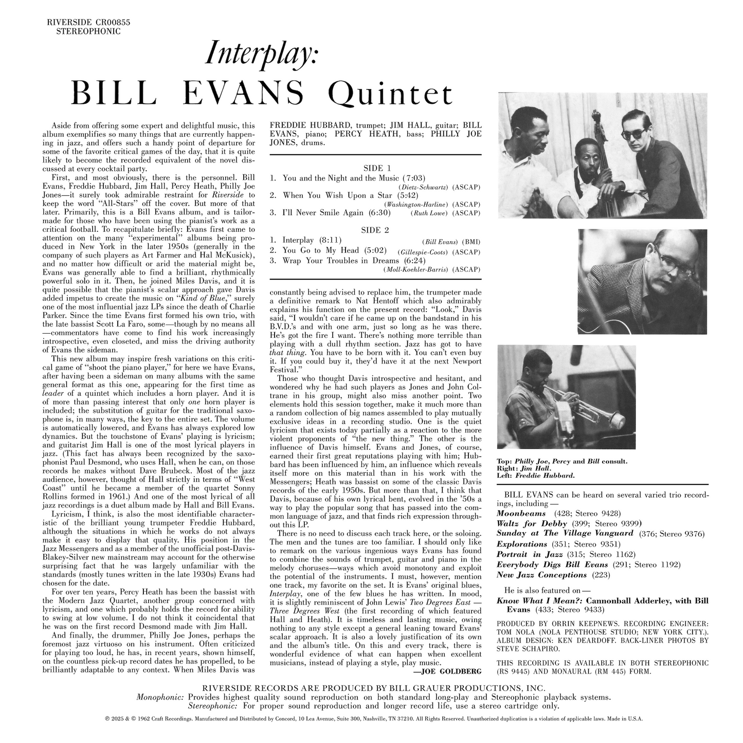 Interplay (Original Jazz Classics Series) (180g LP) Vinyl Record
