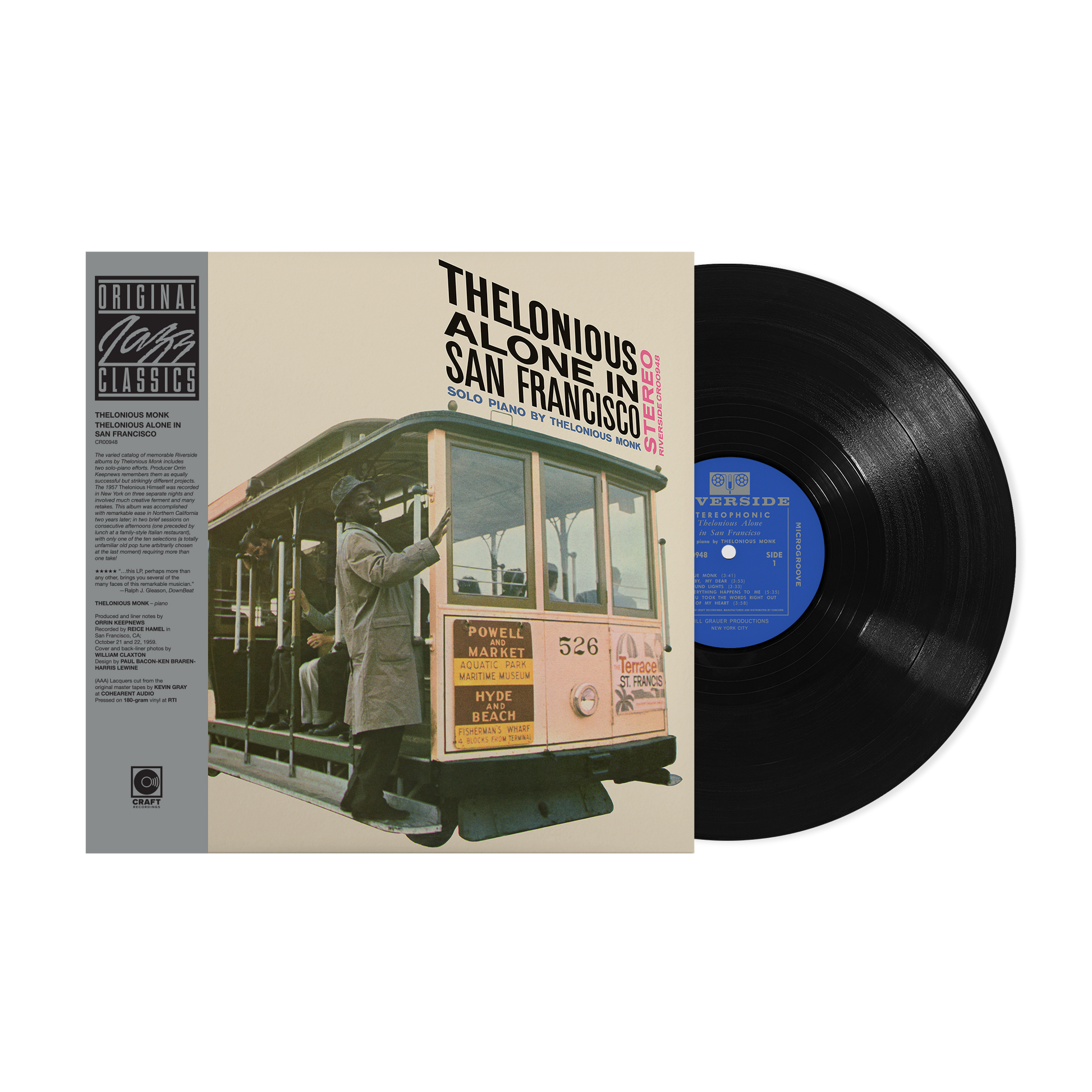 Thelonious Alone In San Francisco (Original Jazz Classics Series) (180g LP) Vinyl Record