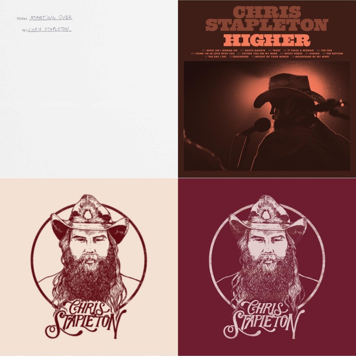Chris Stapleton - Starting Over (2LP/180G) & Higher (2LP/180G) & From A Room: Vol.1 & From A Room: Volume 2