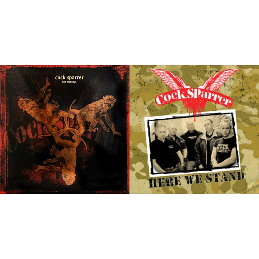 Cock Sparrer - Two Monkeys & Here We Stand (Cloudy Clear & Black LP Vinyl)