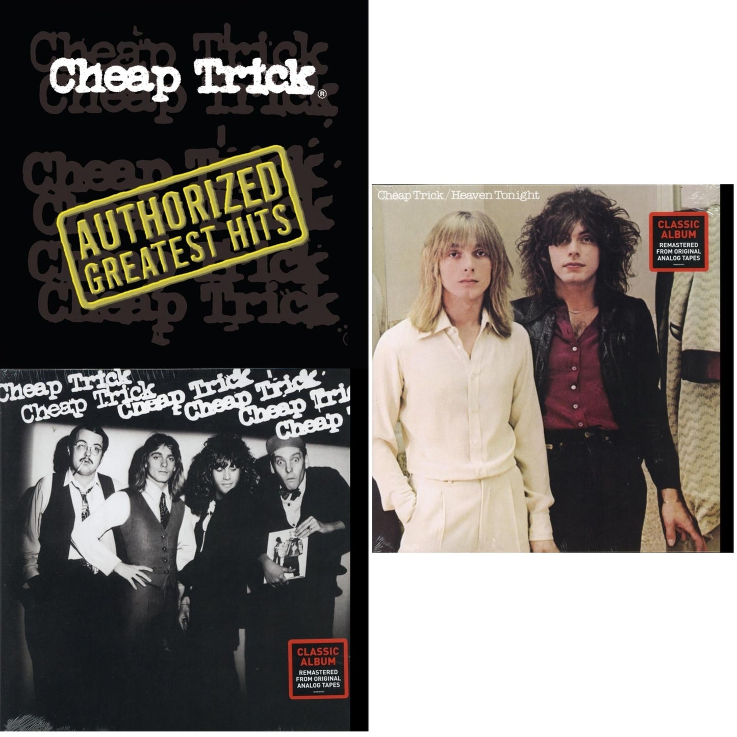 Cheap Trick - Authorized Greatest Hits (2LP) & Cheap Trick (180G) & Heaven Tonight (180G)