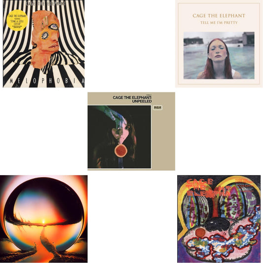Cage The Elephant - Neon Pill & Thank You Happy Birthday & Tell Me I'm Pretty (180G/Dl Card/Gatefold) & Melophobia (180G/Dl Card) & Unpeeled (2LP/140G/Gatefold)