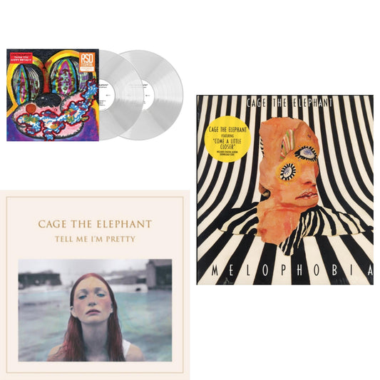 Cage The Elephant - Thank You Happy Birthday (2LP/Utra Clear Vinyl) (Rsd Esstenial) & Tell Me I'm Pretty (180G/Dl Card/Gatefold) & Melophobia (180G/Dl Card)