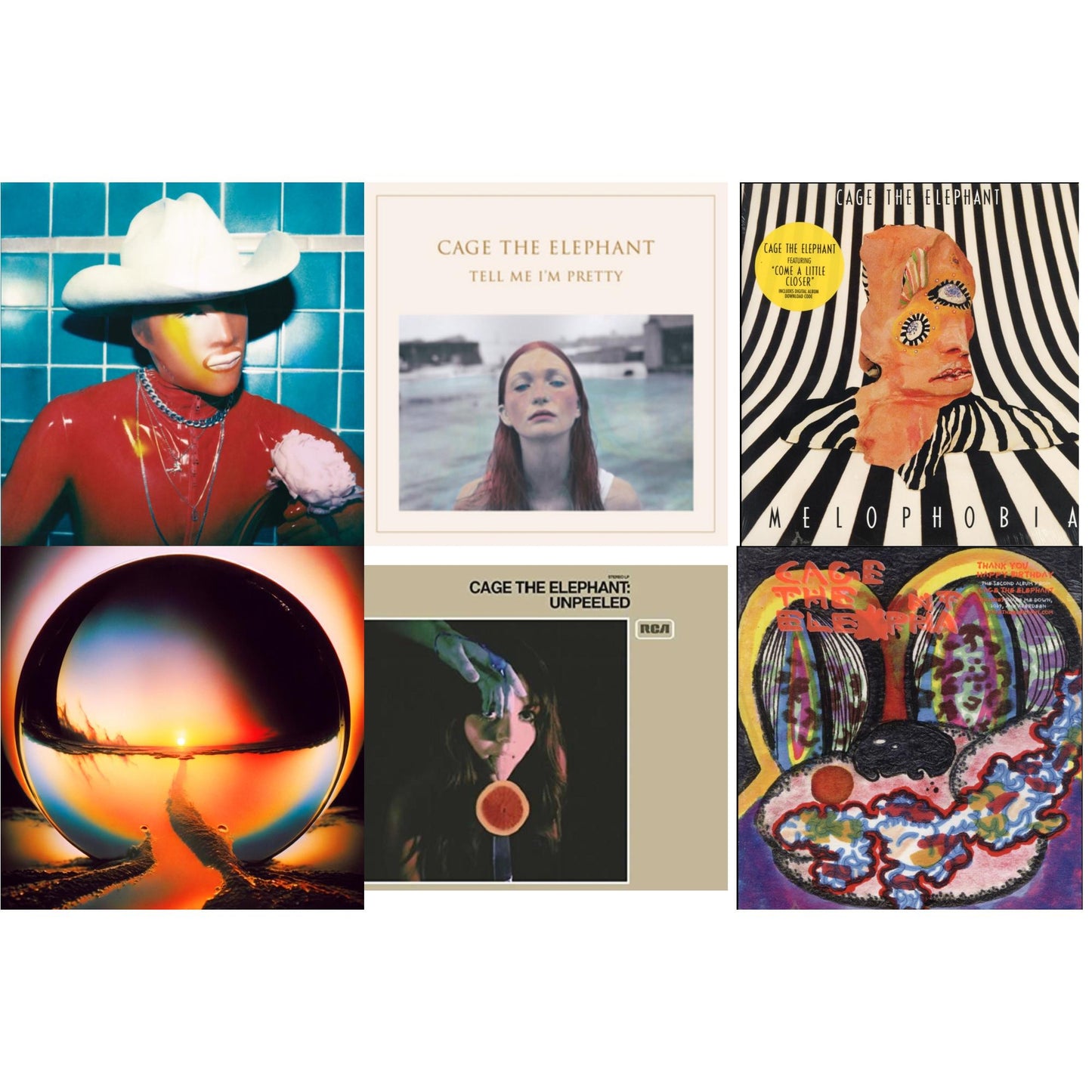 Cage The Elephant - Social Cues (140G/Dl Insert) & Neon Pill & Thank You Happy Birthday & Tell Me I'm Pretty (180G/Dl Card/Gatefold) & Melophobia (180G/Dl Card) & Unpeeled (2LP/140G/Gatefold)