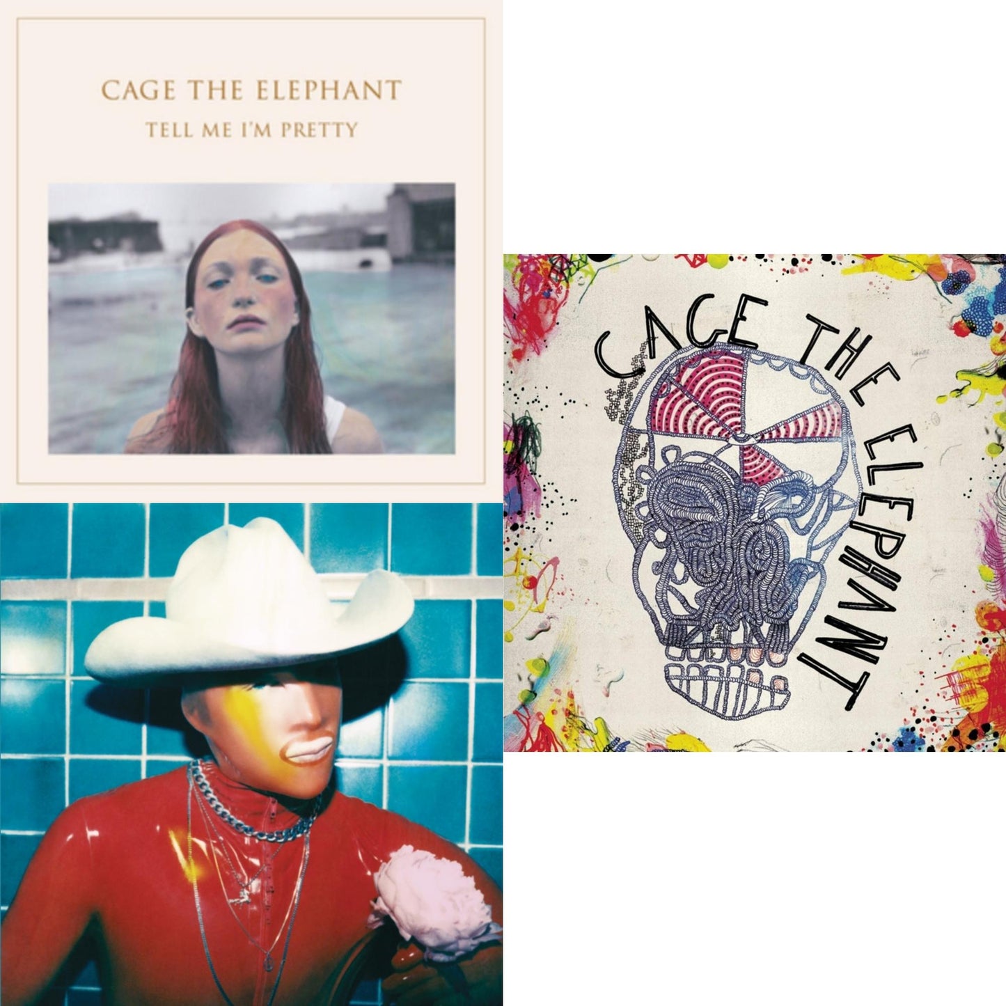 Cage The Elephant - Social Cues (140G/Dl Insert) & Cage The Elephant (180G) & Tell Me I'm Pretty (180G/Dl Card/Gatefold) - LP Vinyl Bundle
