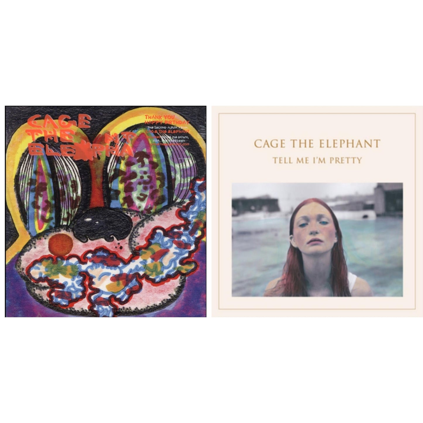 Cage The Elephant - Thank You Happy Birthday & Tell Me I'm Pretty (180G/Dl Card/Gatefold) - LP Vinyl Bundle