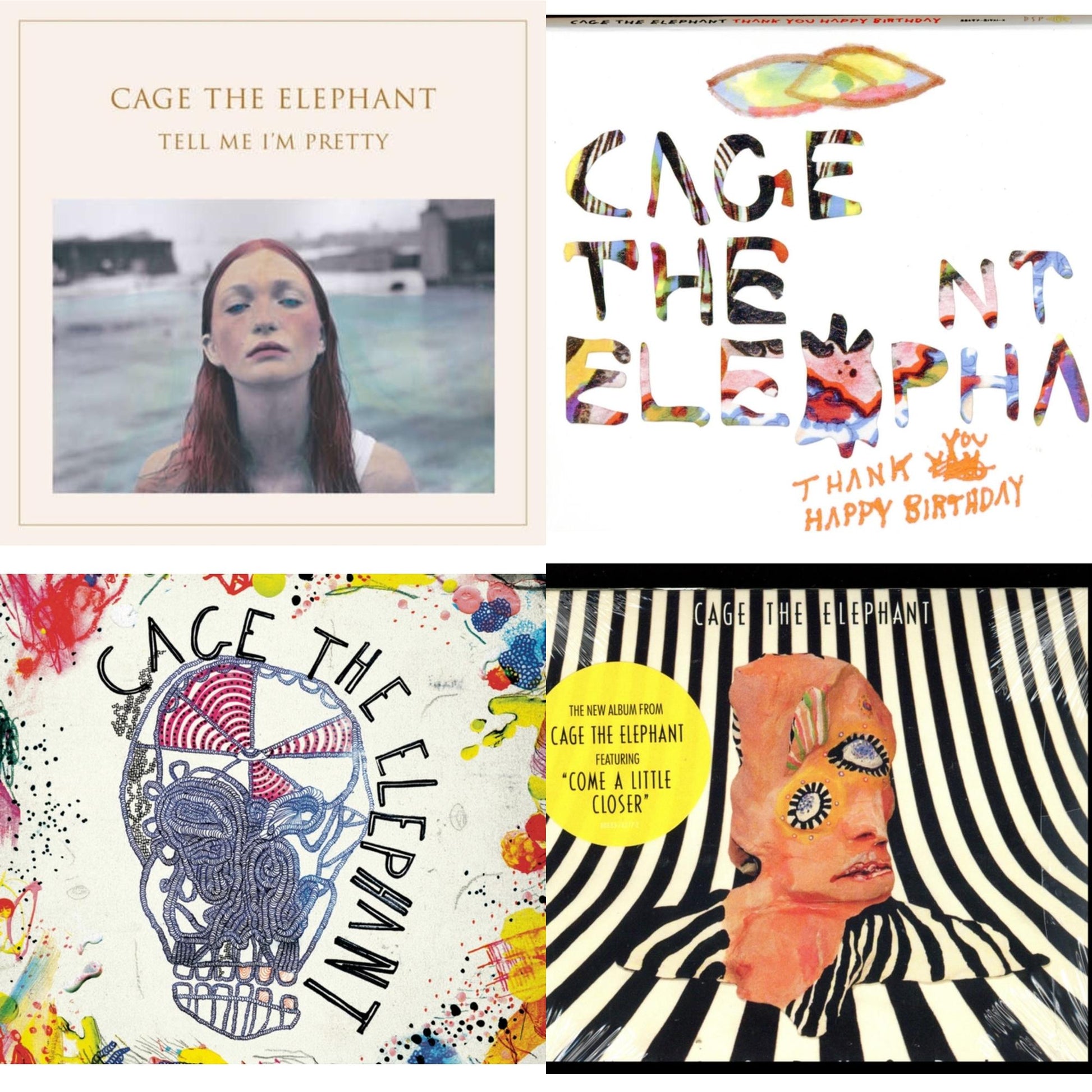 Cage The Elephant - Tell Me I'm Pretty & Thank You Happy Birthday & Cage The Elephant & Melophobia - CD Bundle