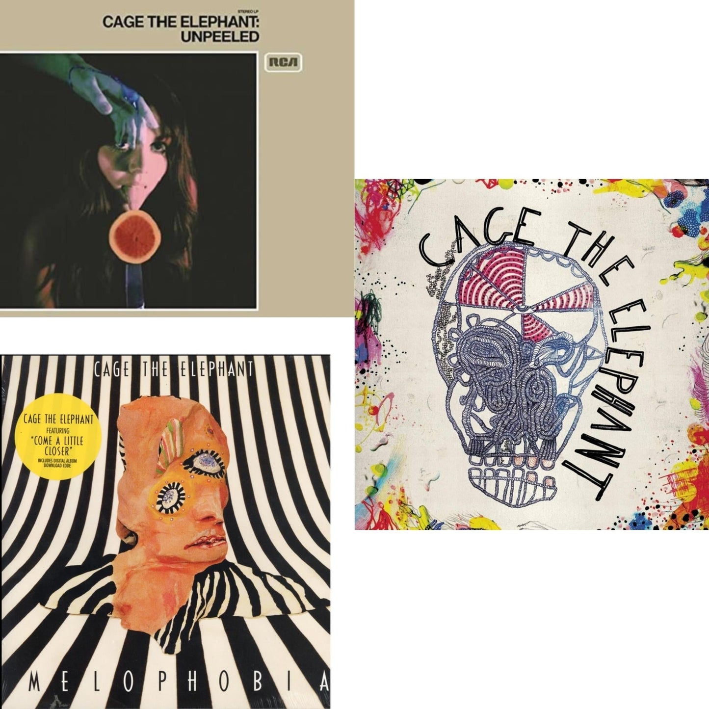 Cage The Elephant - Cage The Elephant (180G) & Melophobia (180G/Dl Card) & Unpeeled (2LP/140G/Gatefold)