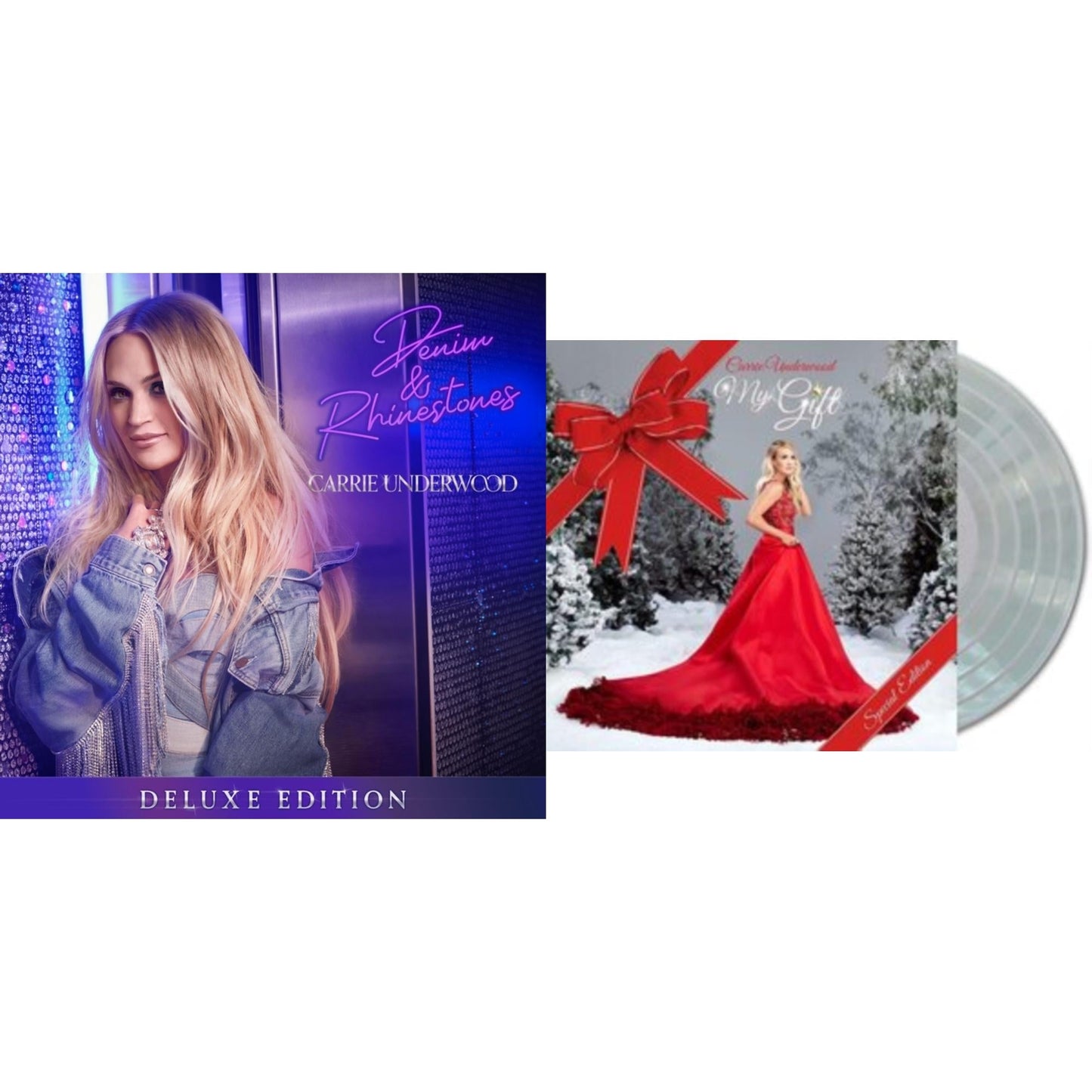 Carrie Underwood - My Gift (Special Edition) (Crystal Clear Vinyl/2LP) & Denim & Rhinestones (Deluxe Edition/Picture Disc/2LP)