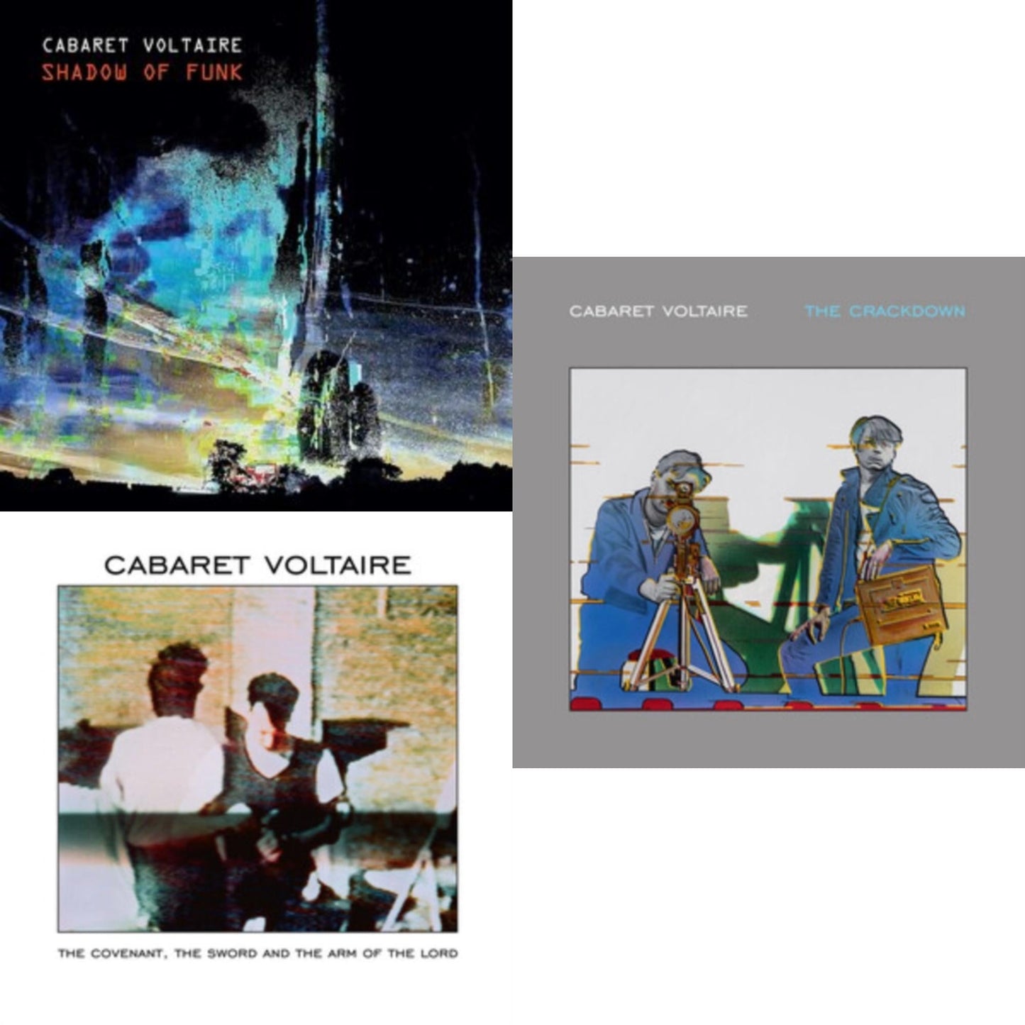 Cabaret Voltaire - Shadow Of Funk & Crackdown (Limited Edition/Grey LP Vinyl) & Covenant, The Sword & The Arm Of The Lord (Limited Edition/White LP Vinyl)