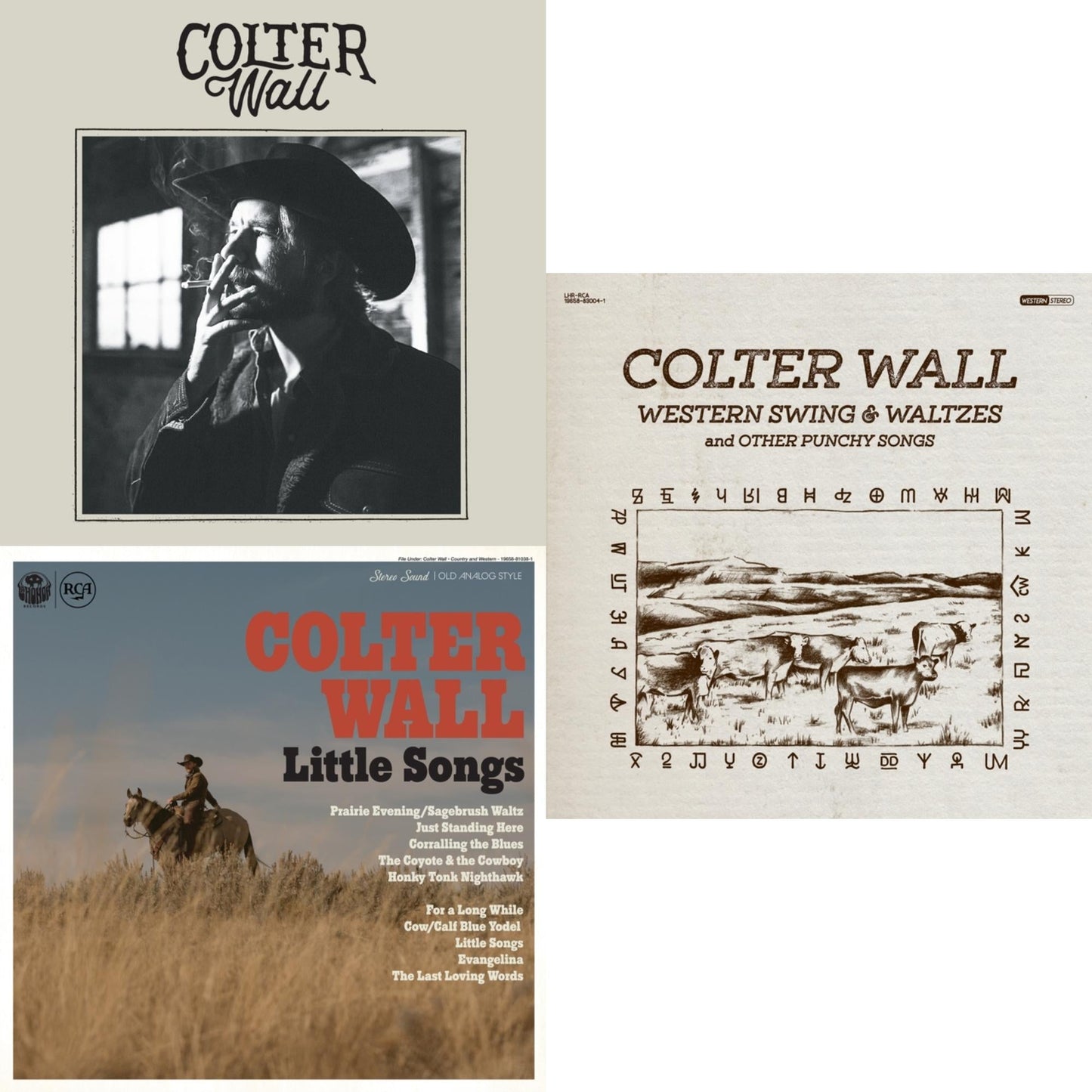 Colter Wall - Little Songs & Colter Wall (Red LP Vinyl) & Western Swing & Waltzes (Red LP Vinyl)