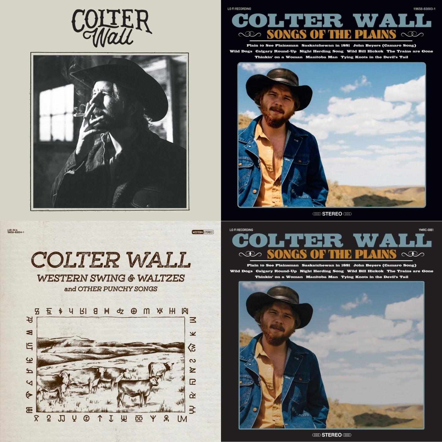 Colter Wall - Colter Wall (Red LP Vinyl) & Songs Of The Plains (Red LP Vinyl) & Western Swing & Waltzes (Red LP Vinyl) & Songs Of The Plains