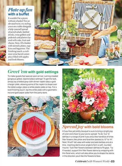 Celebrate With Woman's World - Summer Fun: 101 Recipes, Picnics, Barbecues, Holidays, 4th Of July, Buffets, Cakes, Brownies, Pies, Drinks, Salads, Pasta, Sandwiches, Iced Tea, Fast & Easy Party Ideas!