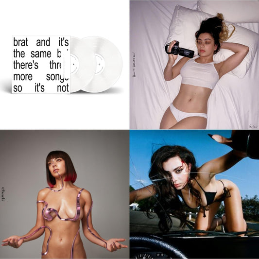 Charli Xcx - Brat & It's The Same But There's Three More Songs So It's Not (2LP/White Vinyl) & How I'm Feeling Now (Clear LP Vinyl) & Charli Charli (2LP) & Crash