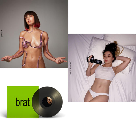 Charli Xcx - Brat (Black Ice LP Vinyl) & How I'm Feeling Now (Clear LP Vinyl) & Charli Charli (2LP)