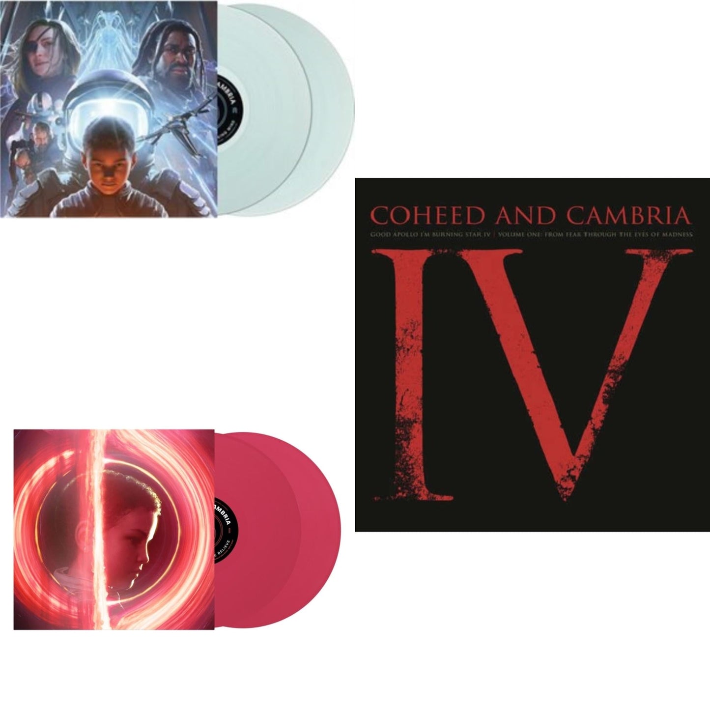 Coheed & Cambria - Vaxis Ii: A Window Of The Waking Mind (Transparent Electric Blue Vinyl/2LP) & Father Of Make Believe (X) (Magenta Vinyl/2LP) & Good Apollo I'm Burning Star Iv Vol.1:  From Fear Through The Eyes Of Madness (2LP/150G/Dlcard)