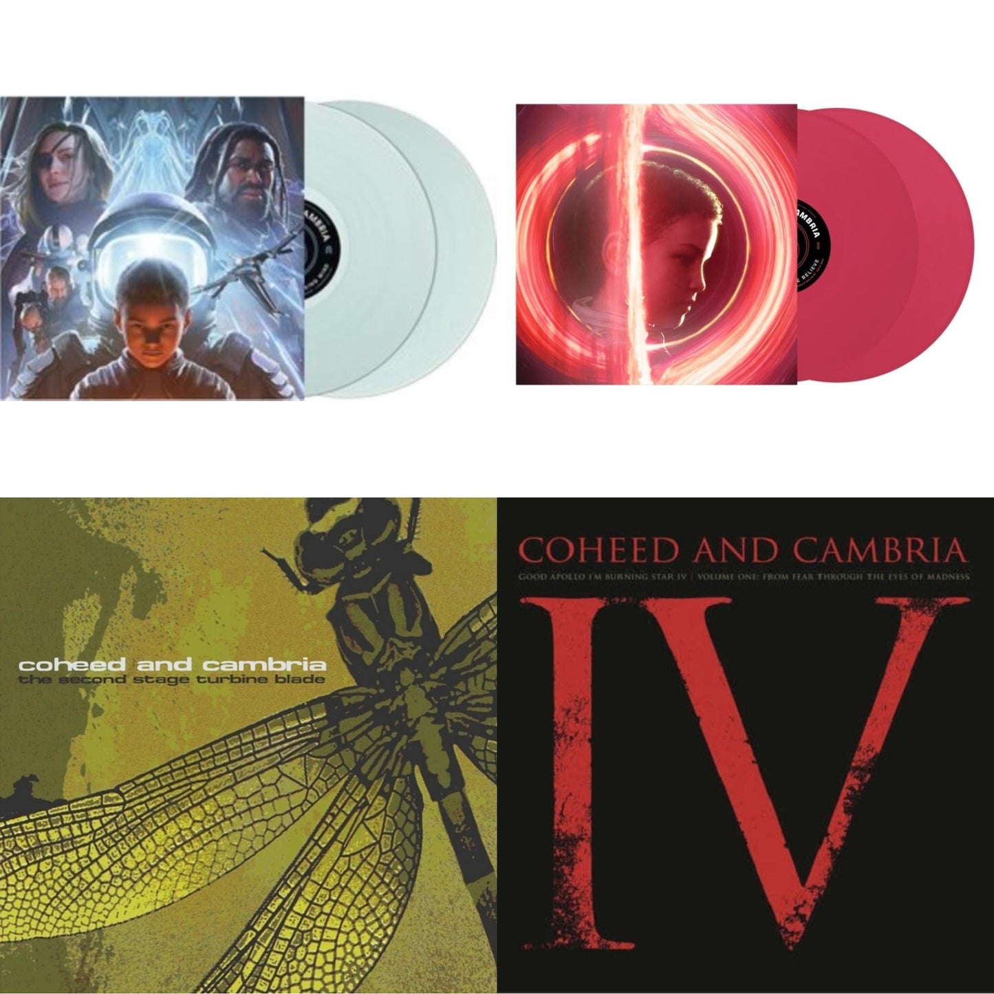 Coheed & Cambria - Vaxis Ii: A Window Of The Waking Mind (Transparent Electric Blue Vinyl/2LP) & Father Of Make Believe (X) (Magenta Vinyl/2LP) & Second Stage Turbine Blade & Good Apollo I'm Burning Star Iv Vol.1:  From Fear Through The Eyes Of