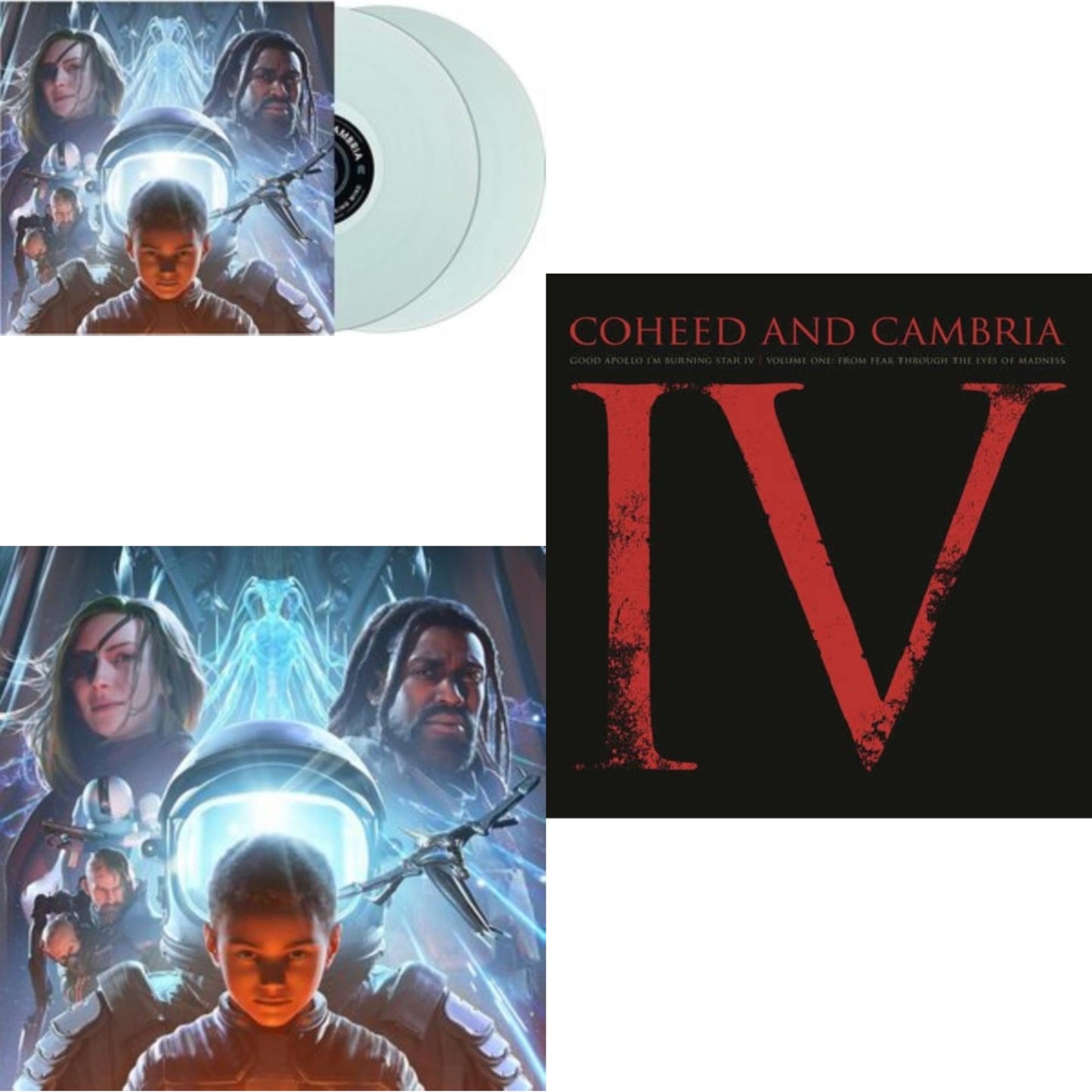 Coheed & Cambria - Vaxis Ii: A Window Of The Waking Mind (Transparent Electric Blue Vinyl/2LP) & Vaxis Ii: A Window Of The Waking Mind (Transparent Sea Blue Vinyl/2LP) (I) & Good Apollo I'm Burning Star Iv Vol.1:  From Fear Through The Eyes Of