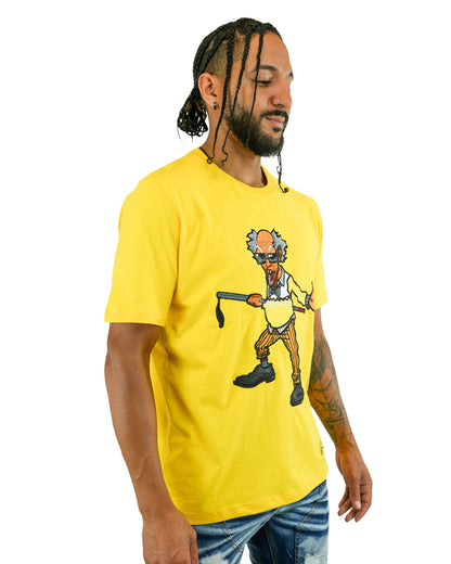 The Boondocks - Colonel Stinkmeaner Yellow Knit Mens T Shirt