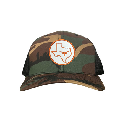 Texas Longhorns Circle State with Steer Head / Hats / 044 / UT9038 / KC Hat