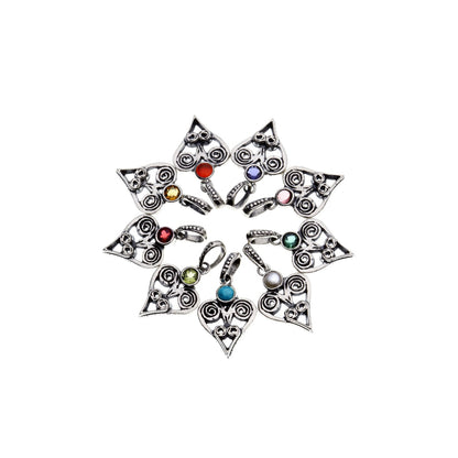 Barnes Metalwork Sterling Silver Birthstone Heart Charms