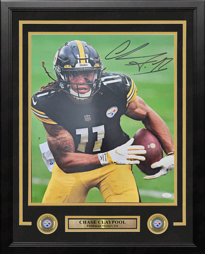 Chase Claypool Close-Up Action Pittsburgh Steelers Autographed 16" x 20" Framed Football Photo