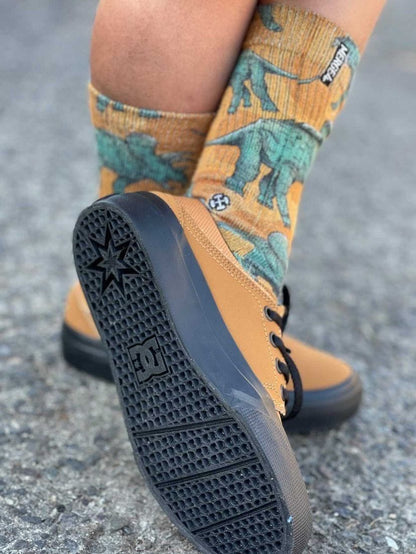 Colby Phillips Triceratops Youth Crew Socks